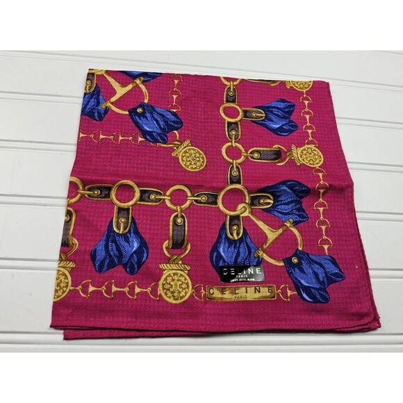 Celine Paris Handkerchief Neckerchief Bandana Scarf - Picture 1 of 3